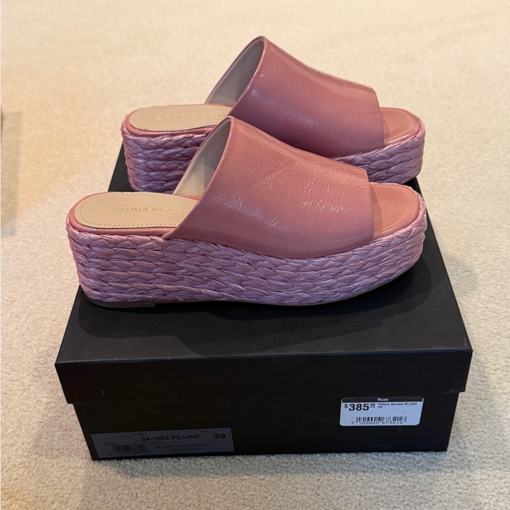 Paloma Barcelo Blush Pink Platform Sandals